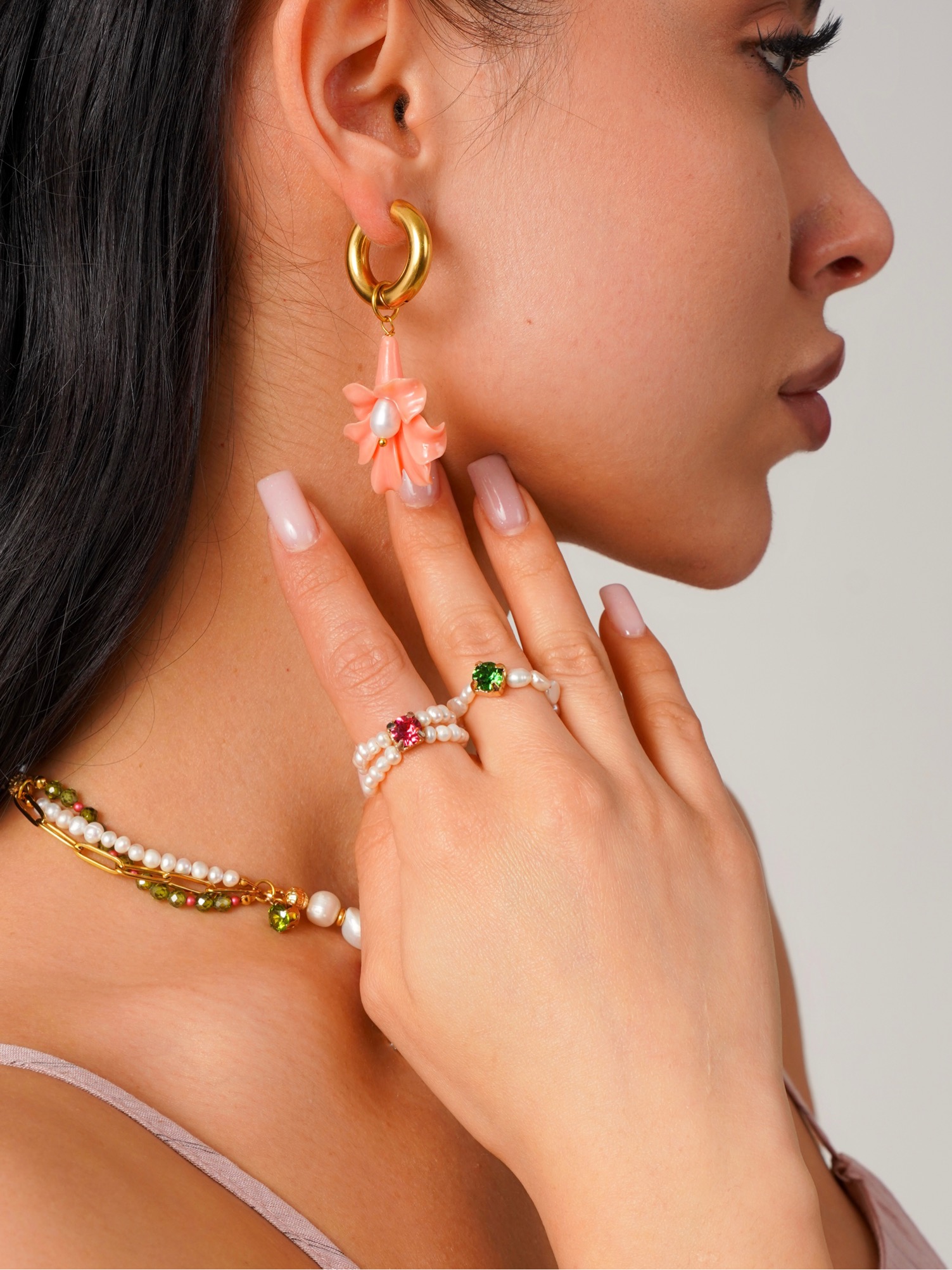 Кольцо с кристаллом Swarovski