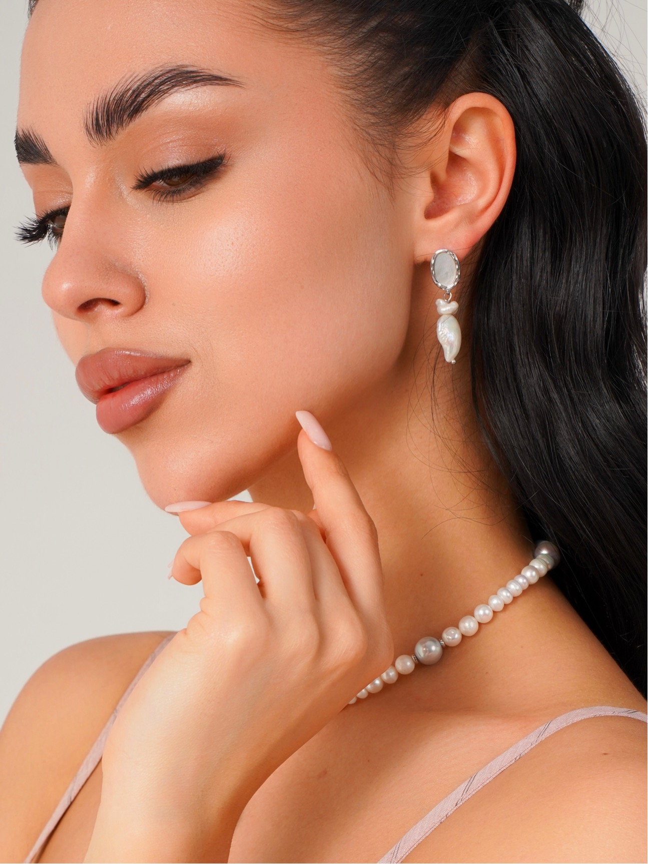 Серьги из барочного жемчуга