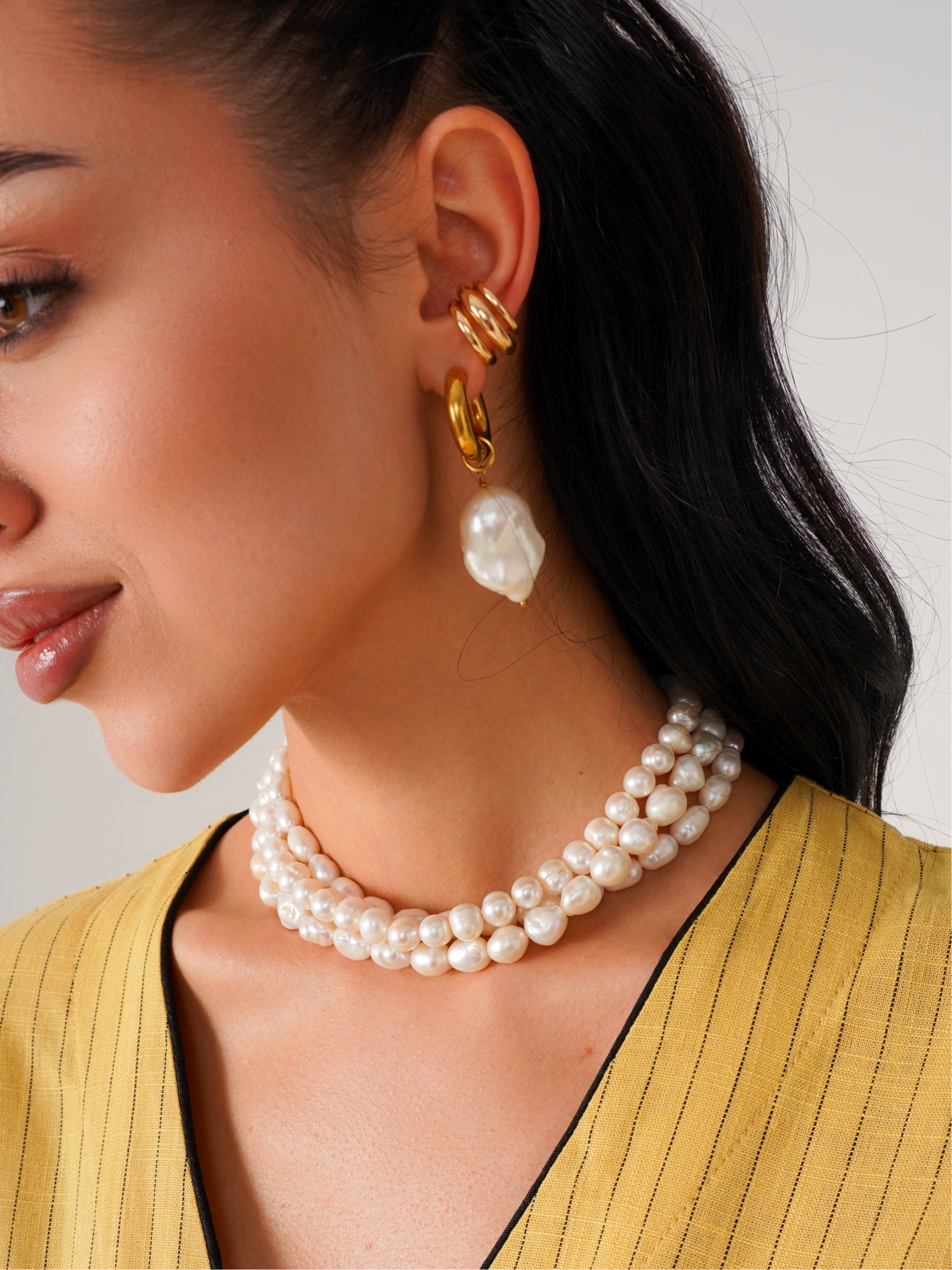 Серьги из барочного жемчуга